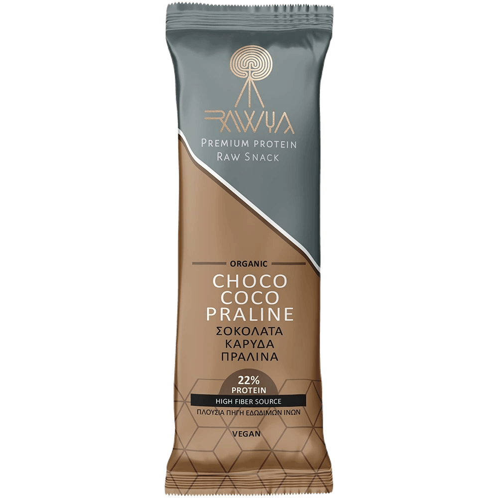 ΒΙΟΛΟΓΙΚΟ ΣΝΑΚ ΜΠΑΡΑ ΠΡΩΤΕΙΝΗΣ ΜΕ ΣΟΚΟΛΑΤΑ ΚΑΡΥΔΑ ΠΡΑΛΙΝΑ